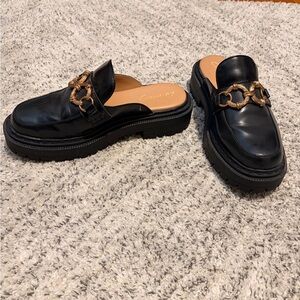 Black Chain Loafers
